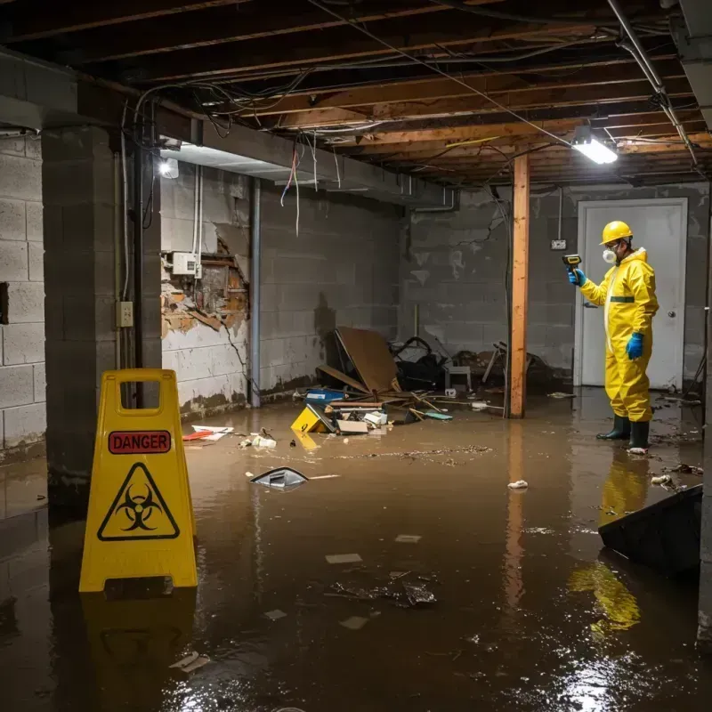 Flooded Basement Electrical Hazard in Walters, OK Property