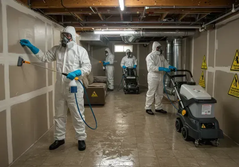 Basement Moisture Removal and Structural Drying process in Walters, OK